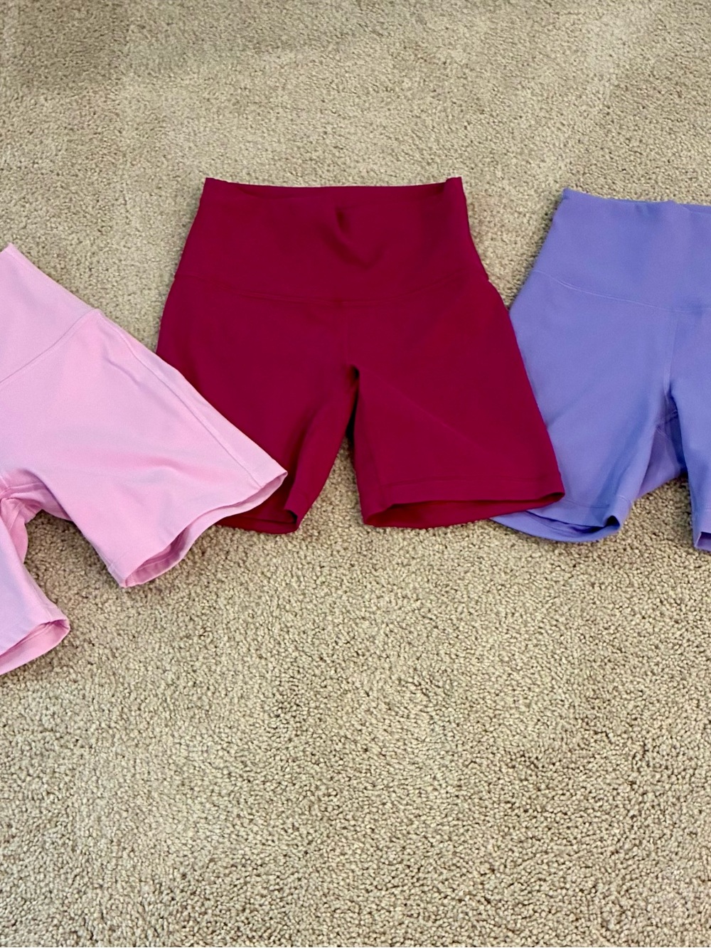 Lululemon Align High-Rise Shorts 6” Size 4 Lot of 3 Pink Purple Berry